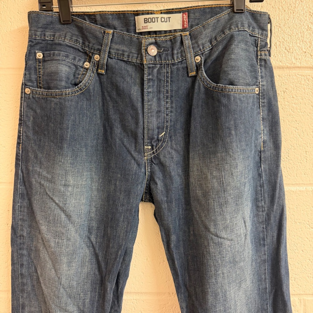 Levis Mens 527 Slim Bootcut Jeans 32x30 Blue Denim Western Y2K Casual Classic